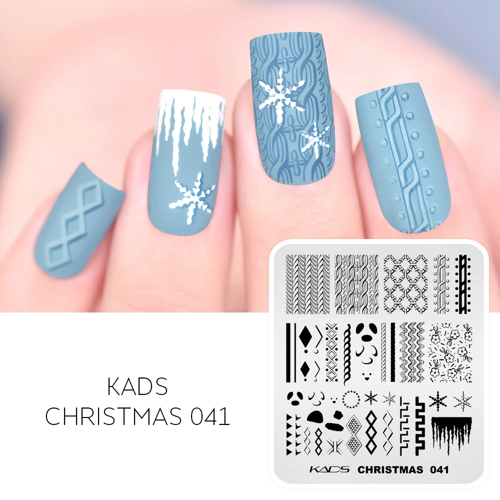 KADS Halloween Fall Christmas Nail Stamping Plate Nail Art Plates Image Stamp Templates DIY Print Manicure Salon Design Stencils 5