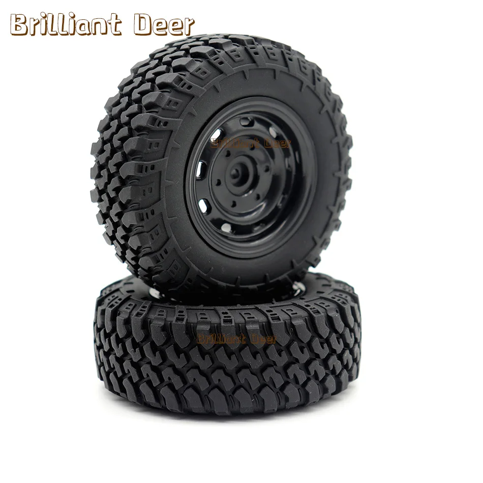 Pneus RC 73mm beadlock montés sur un tank robot, vue d'ensemble