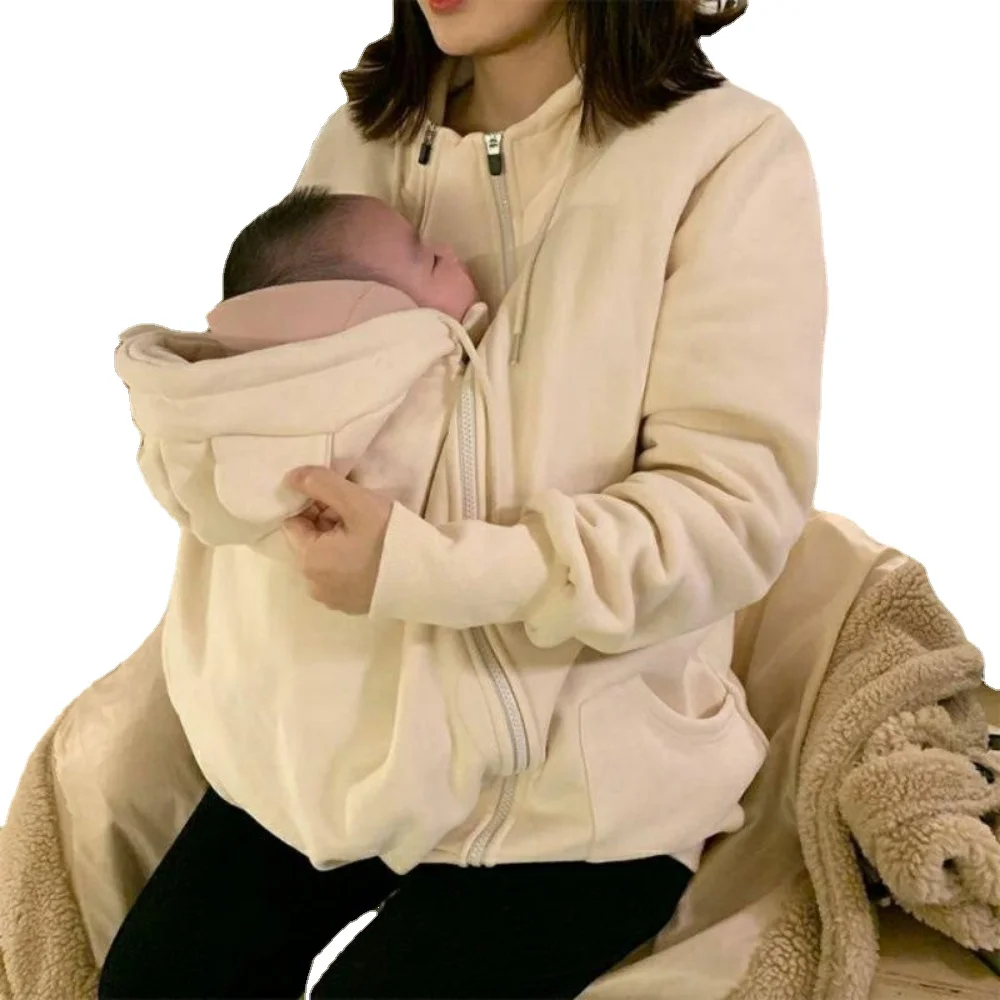 Parent-child One-piece Baby Baby Mother Breastfeeding maternity Clothes Spring Autumn Newborn Outing Clothes Coat Sweater 6