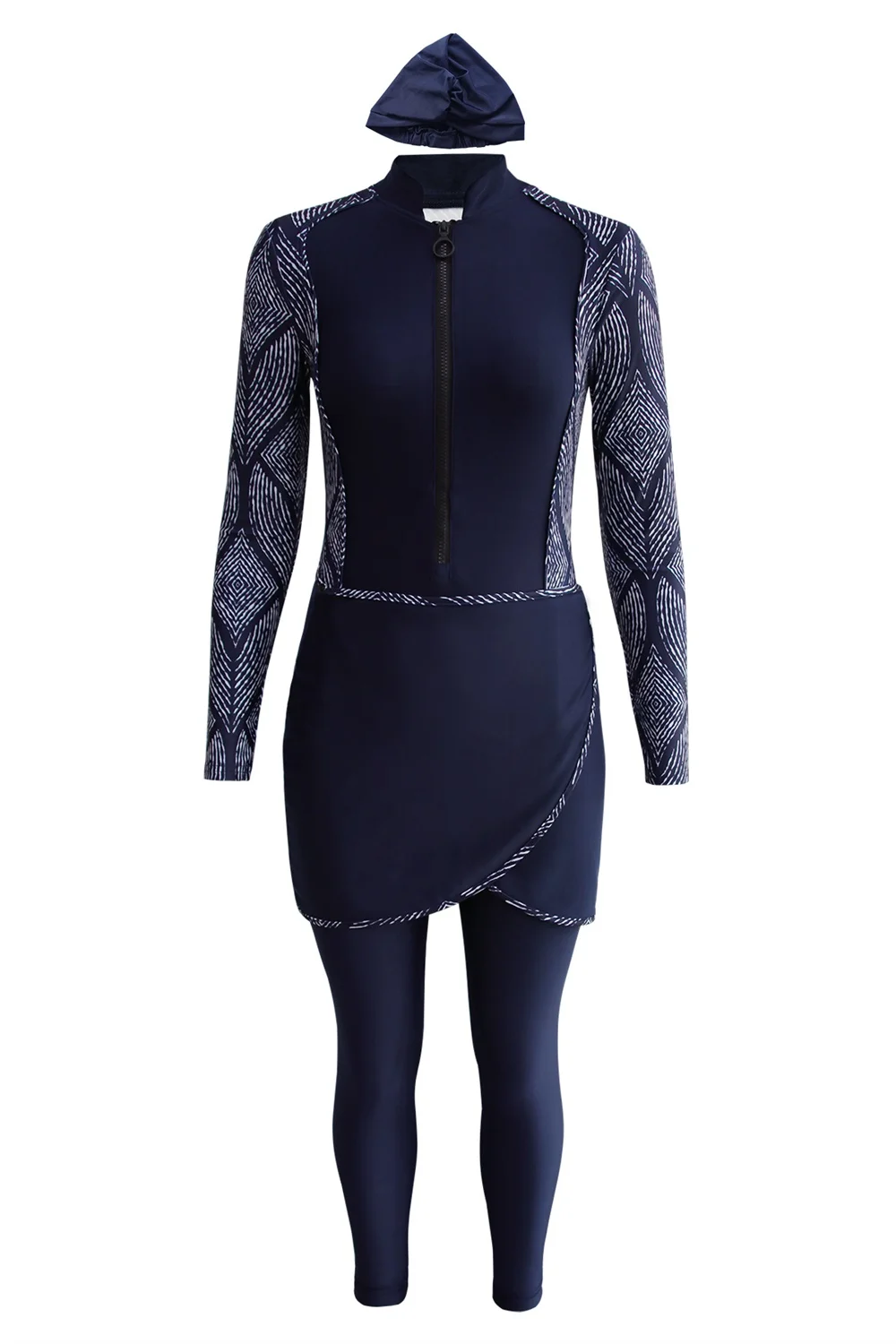 Women Swimwear,Muslim Swimwear,Swimming Suit for Burkini Muslim Women Four-Piece Set