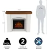 49 In Electric Fireplace with Mantel, Replaceable Fireplace Insert Heater, Realistic Log and Flame Effect, Remote Control, Timer 2