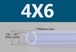 Premium Food Grade Clear Silicone Tubing - Flexible, Non - Toxic, Transparent Hose for Aquariums & Water Pumps (ID 4mm OD 6mm)