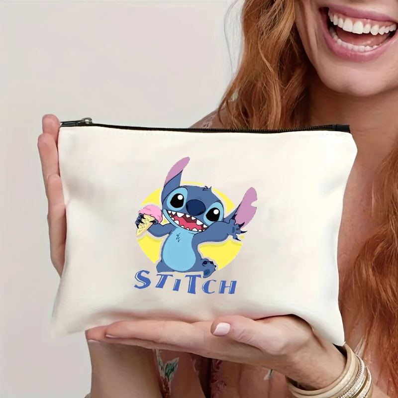 MINISO Disney Stitch Tote Bag Canvas Shoulder Bag Eco Hip Hop Lilo and Stitch Shopping Bag Shopper Women Tote Harajuku Female 4