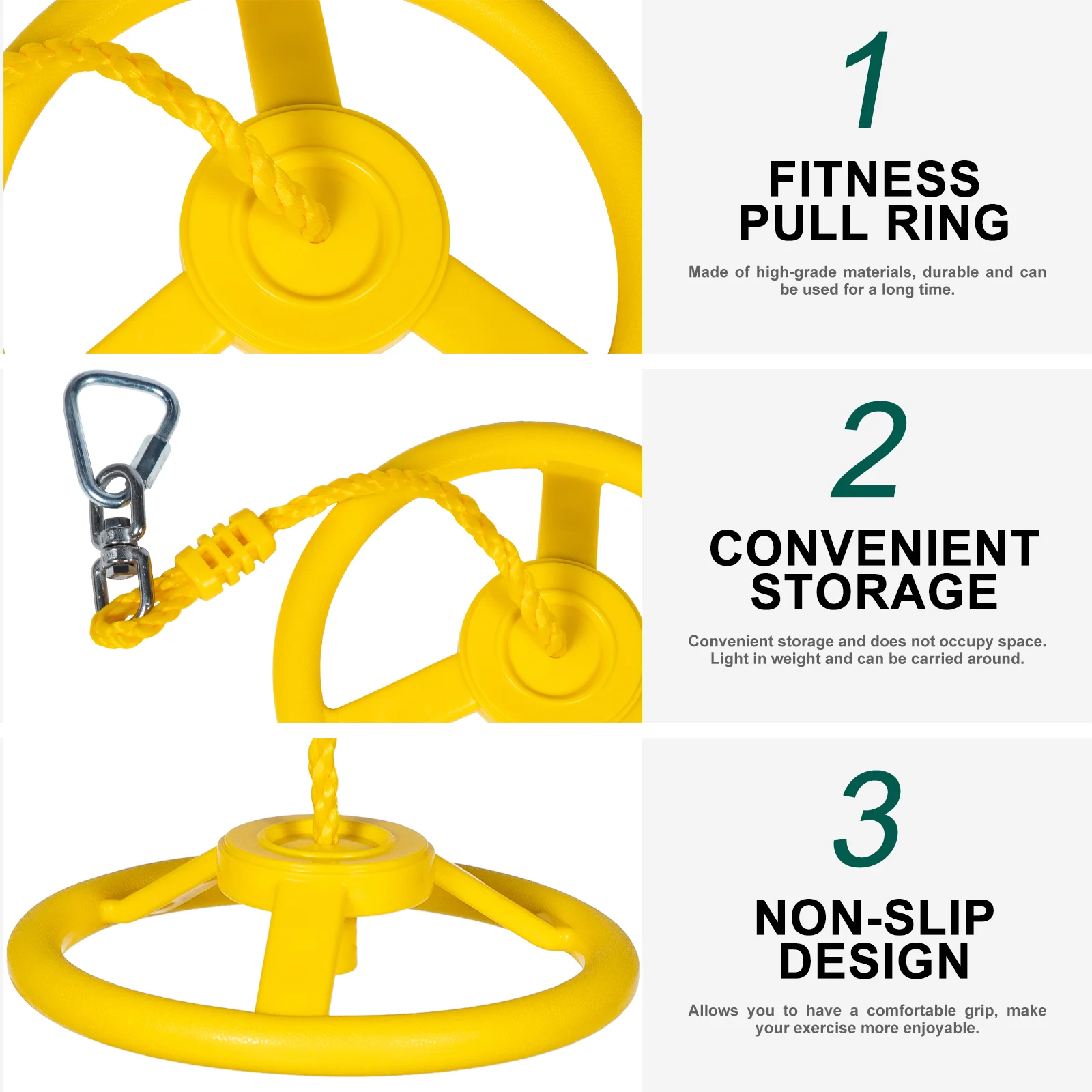 Ninja Wheel Gym Equipment Monkey Ring Kids Exercise Indoor Hanging Grip Balance Abs Children Lifting 4