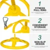 Ninja Wheel Gym Equipment Monkey Ring Kids Exercise Indoor Hanging Grip Balance Abs Children Lifting 4