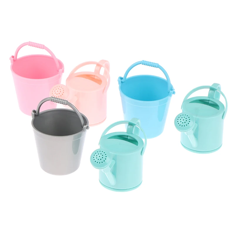 

1 Набор миниатюрный ведро для кукольного домика, модельная банка для полива растений, инструмент для украшения сада, игрушка