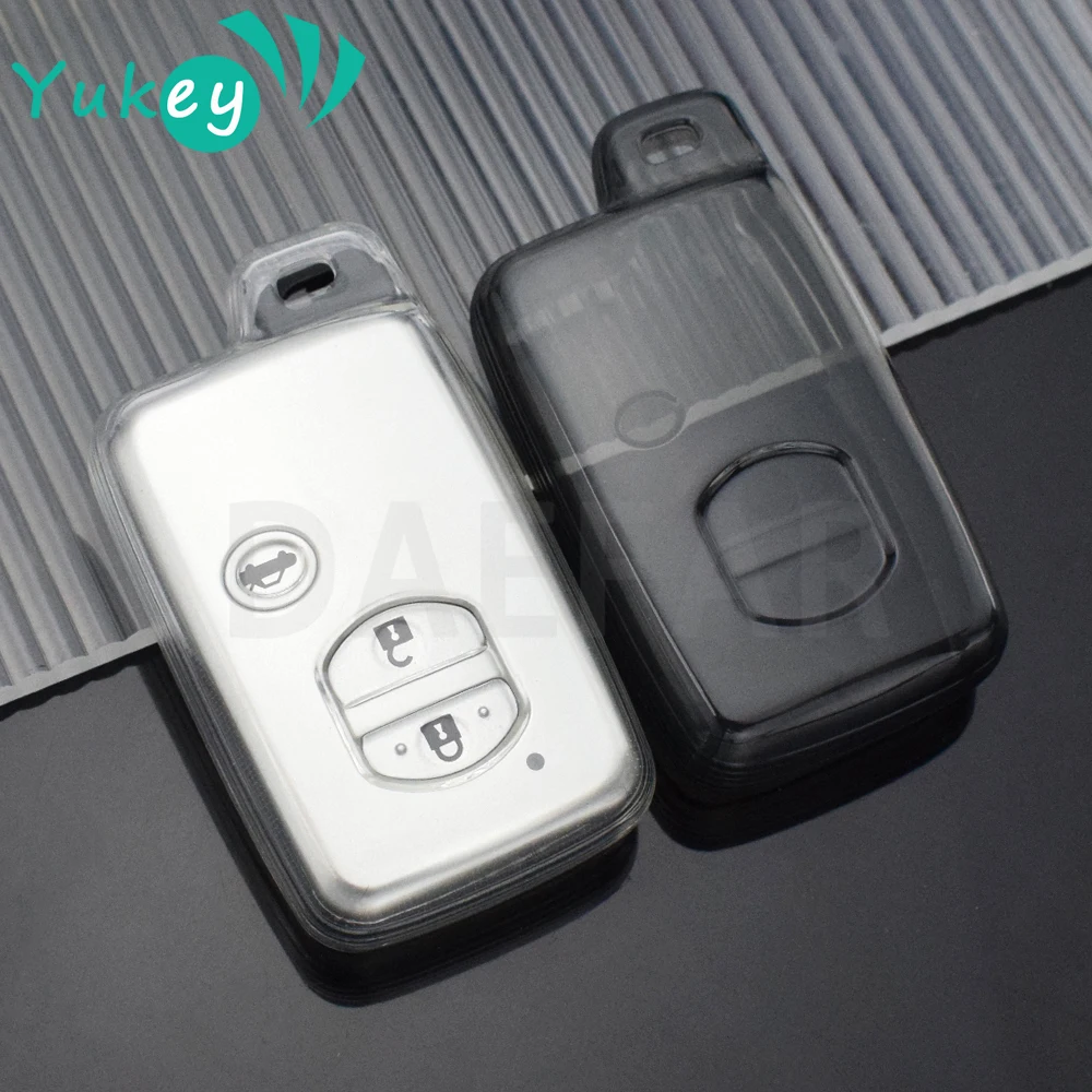 Crystal Clear Car Key Case Cover with Keychain Holder