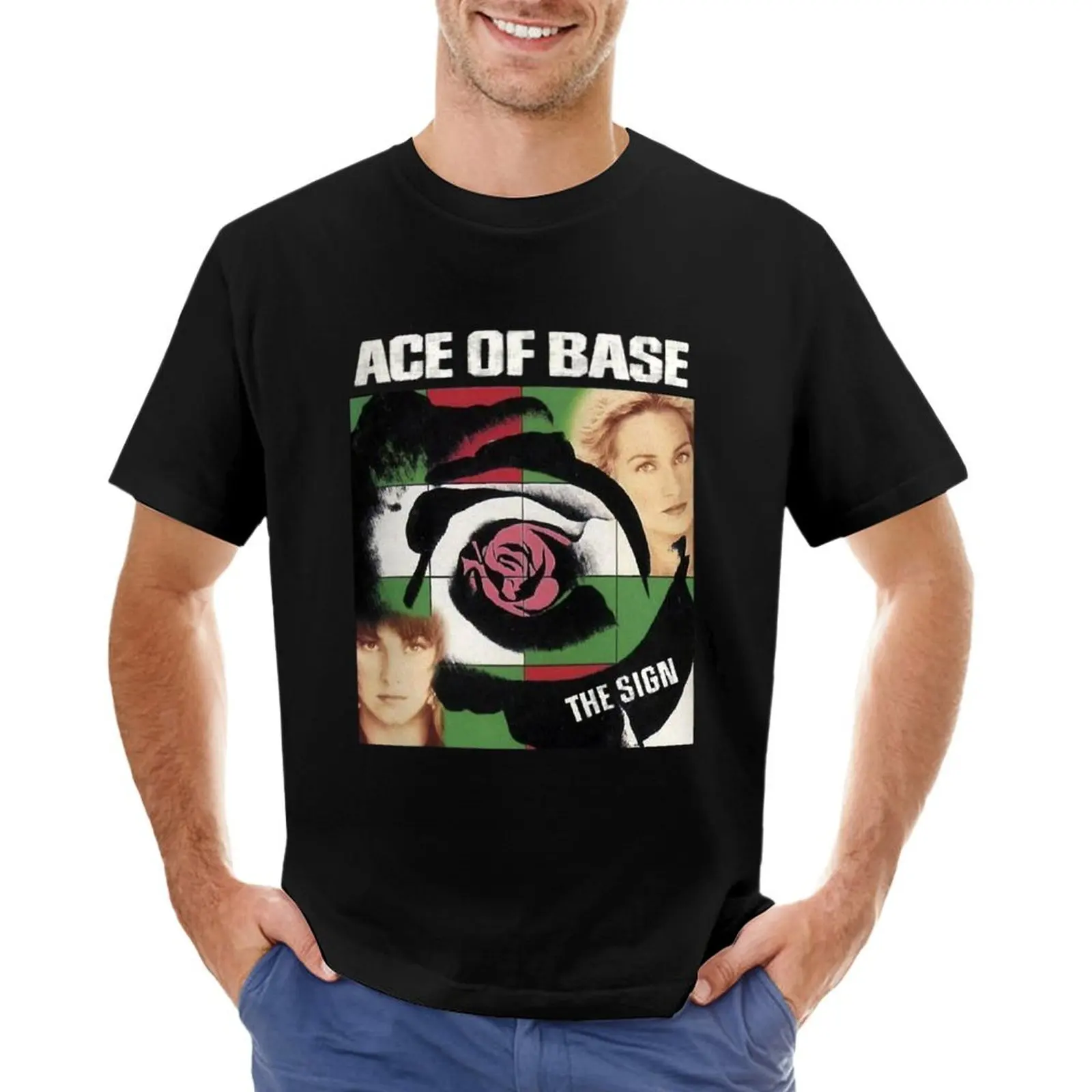 

blackwhitereddesign pop ace of base For Fans T-shirt Blouse for a boy men clothes