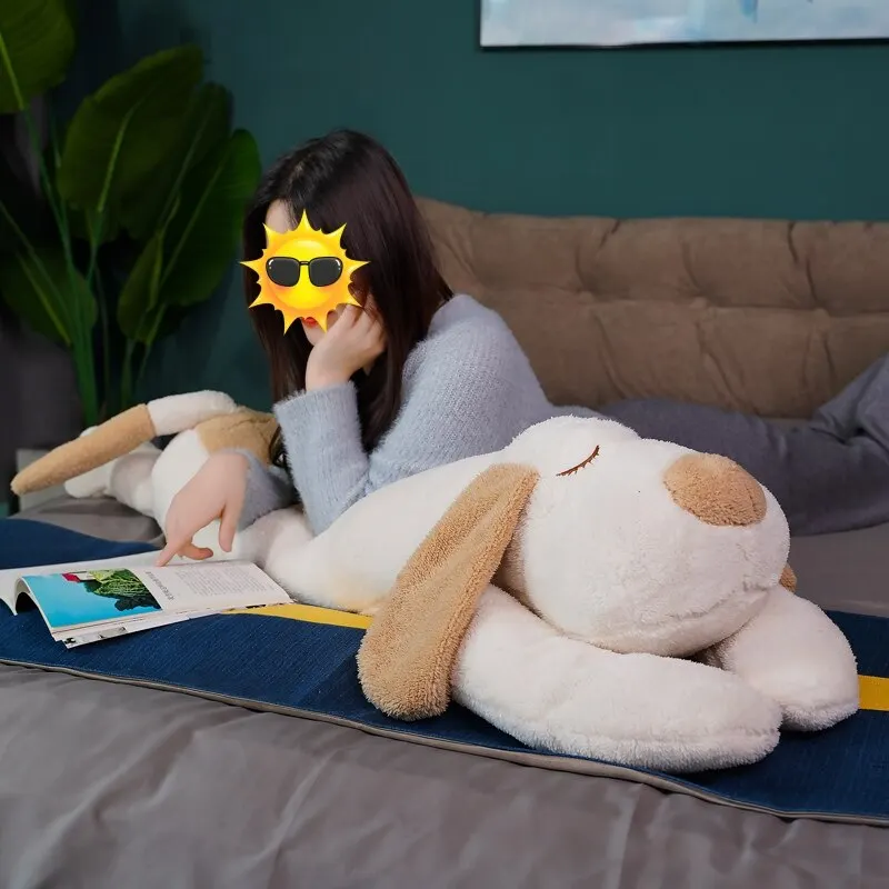 85cm Lovely Soft Down Cotton Dog Plush Pillow Doll Stuffed Pet Doll Baby Sleep Pillow Accompany Gift for Girlfriend 6