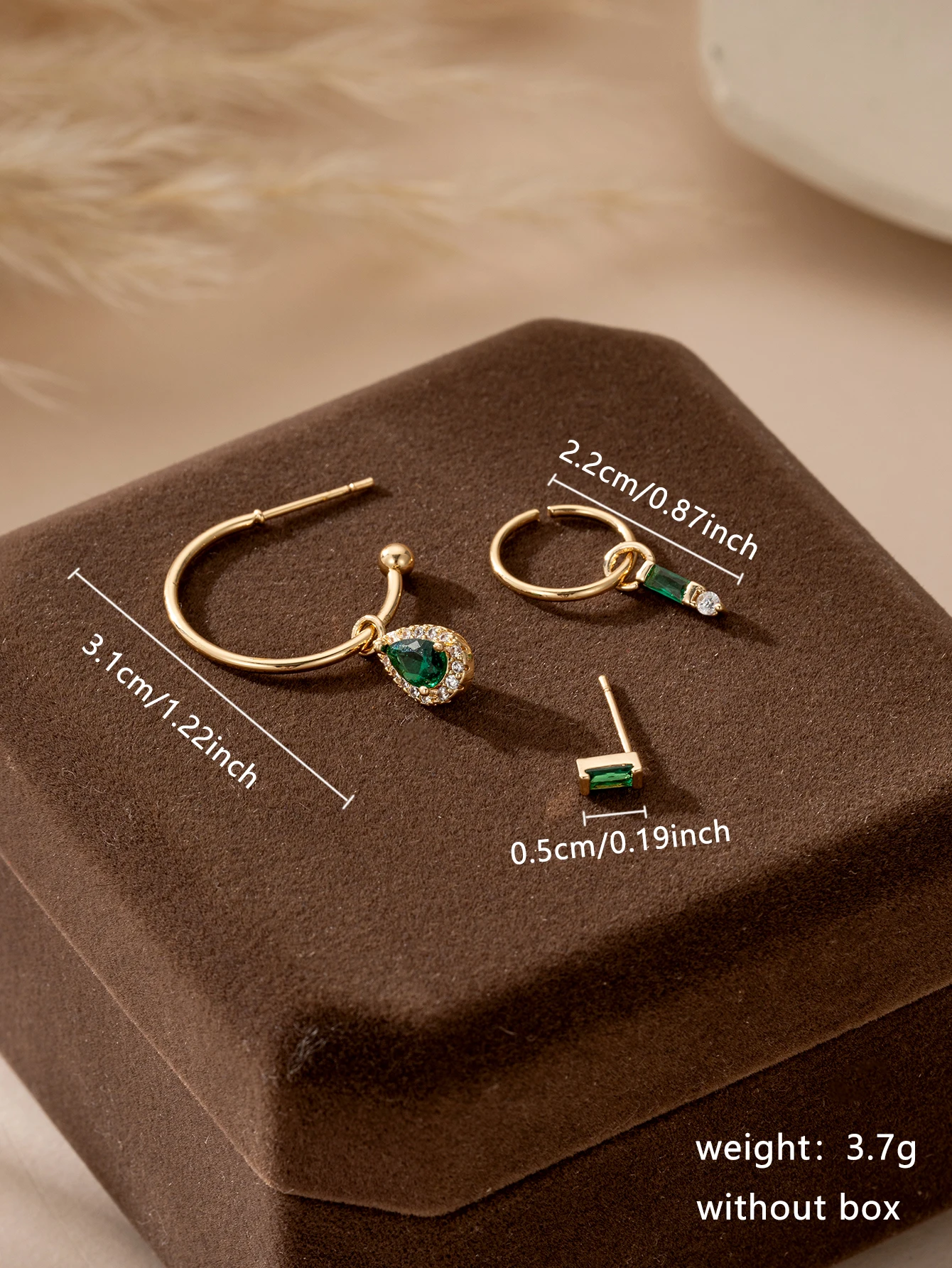 Water Drop Pendant Hoop Earrings for Women Party Daily Jewelry