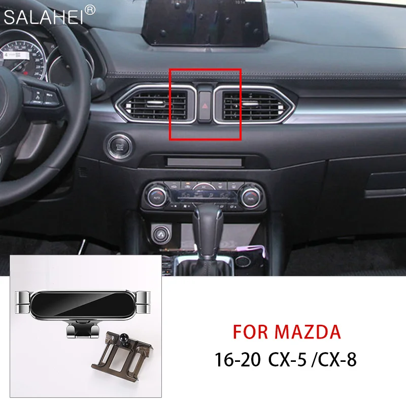 

New Car Mobile Phone Holder Air Vent Clip Mount Mobile Cell Stand For Mazda CX-5 2017 2018 For Mazda CX5 2017-2021 CX8 2017-2020