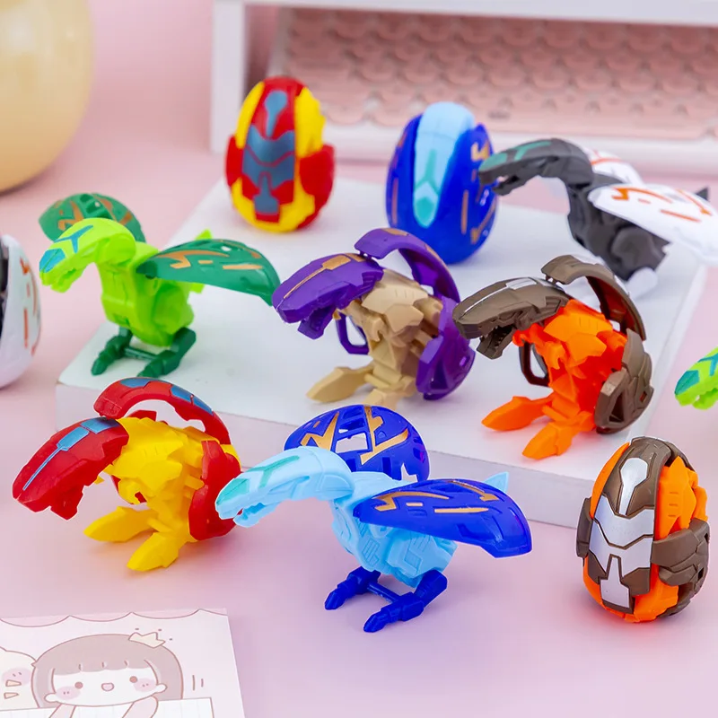 10Pcs Colorful Transforming Dinosaur Egg Puzzle Toys Kids Birthday Party Favors Treat Bag Pinata Fillers Kindergarten Gift animal jigsaw puzzles