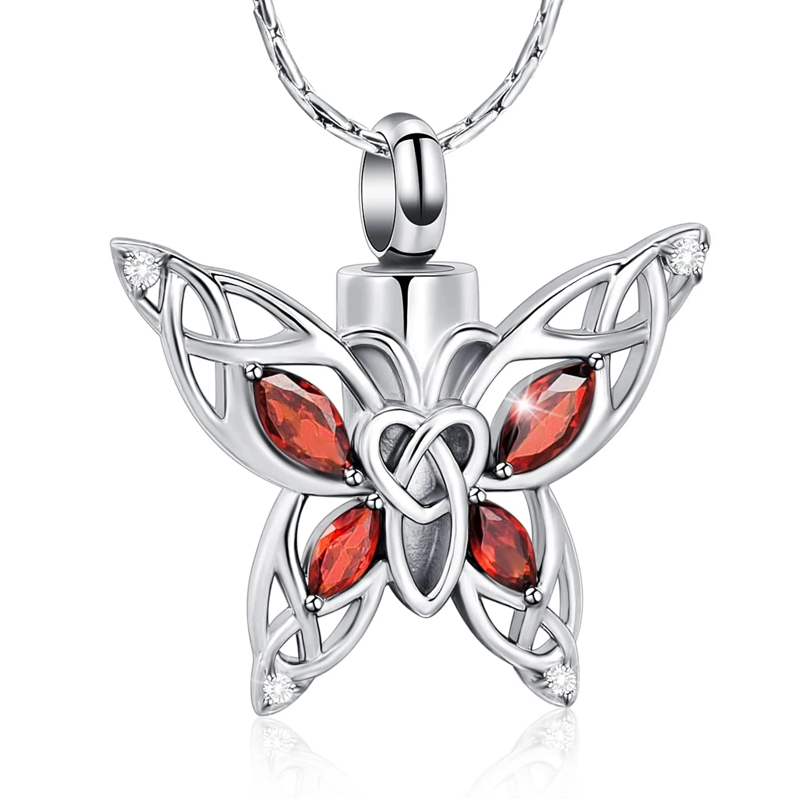 Gold Chain AIWENXI Cylinder Urn Necklace For Ashes Roseflower