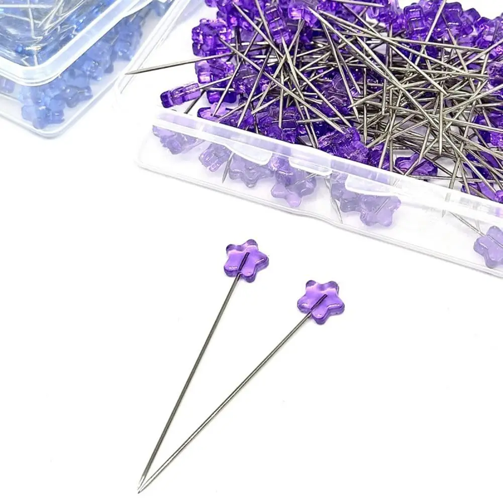 50개 드레스메이킹 핀 자수 패치워크 핀 바느질 자수 퀼팅 도구 DIY 바느질 액세서리 도구