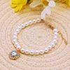 New Cat Collar Decoration Pet Cute Exquisite Neck Kitten Adjustable Summer Cat Necklace High Simulation Pearls Pet Supplies 4