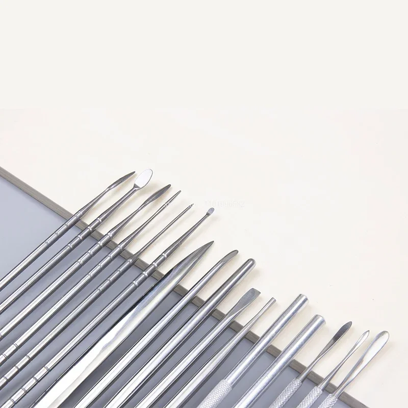 Pottery Model Sculpture Spatula Stainless Steel Open Eye Knife DIY Ceramic Crafts Statue Doll Model Decorative Kneading Tool pottery sculpting tools clay sculpting tools pottery tools clay craft tool