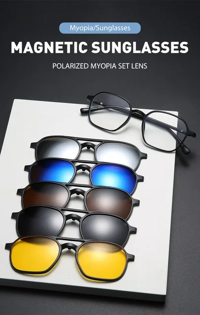 In Spectacle Frame Men Women With PCS Clip On Polarized