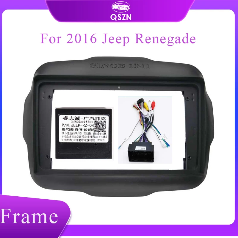 

9 Inch Fascias Car Radio Frame For Jeep Renegade 2016 2017 2018 Stereo Panel Dashboard Installation Trim GPS DVD Accessory