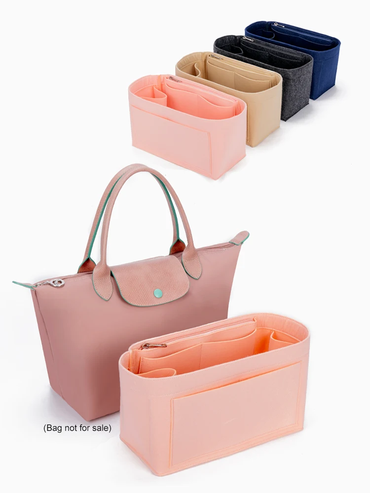 New Multifunction Women's Felt Insert Bag Make up Cosmetic Bags Travel Inner Purse Handbag Storage Organizer Tote For Longchamp
