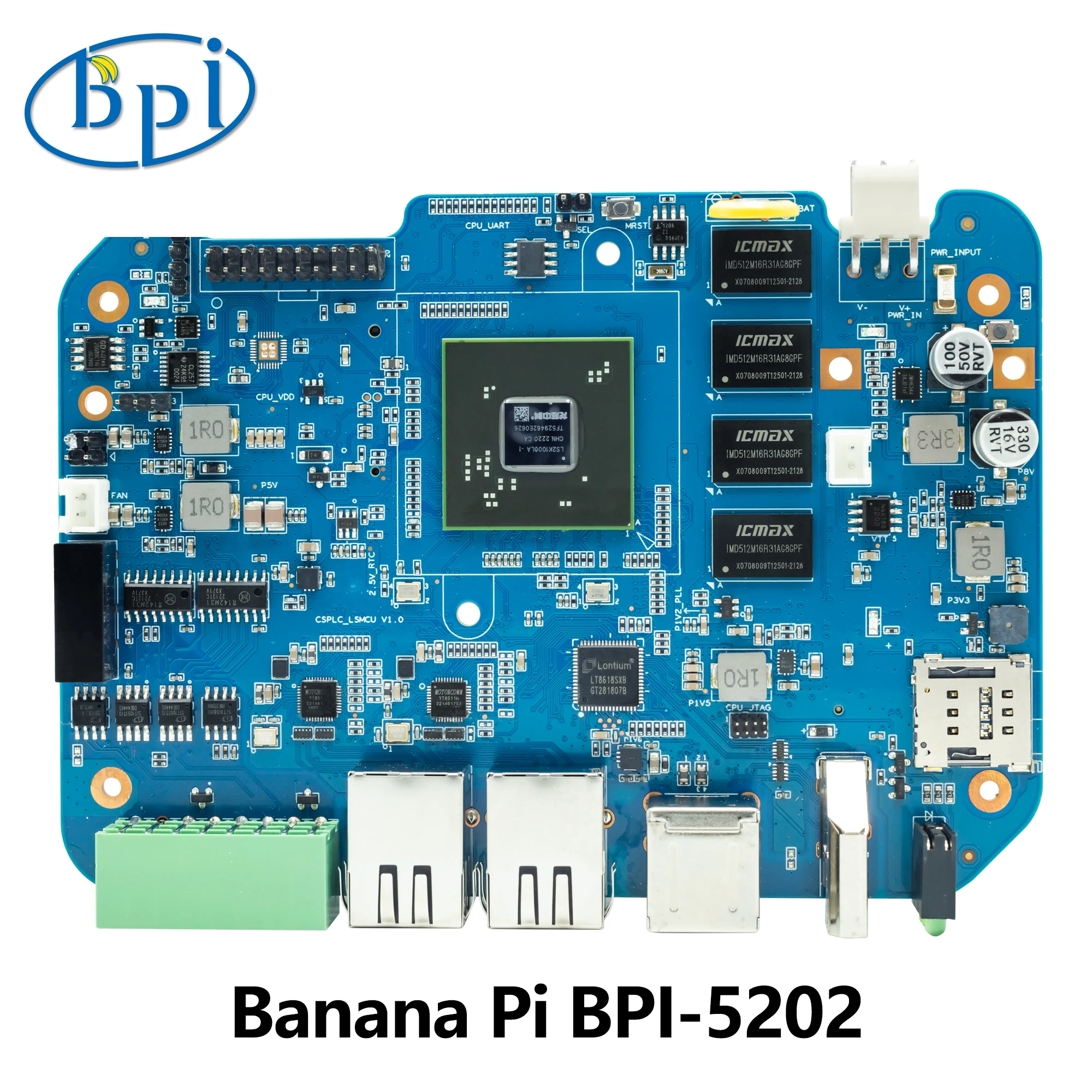 

Банан Pi BPI-5202 Loongson 2K1000LA, 2 порта RS485, 1 порт RS232 и 2 порта CAN2.0, Встроенный промышленный компьютер с одной платой