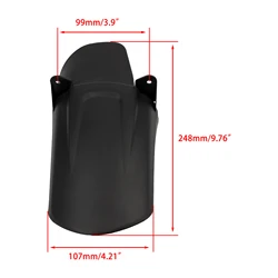 Carbon Fiber Color Rear Fender Mudguard Accessory (Black)