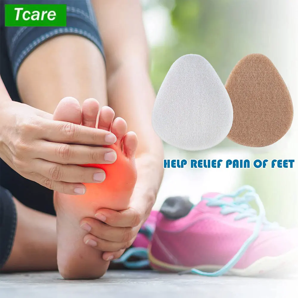 Tcare 1 Pair Felt Metatarsal Pads, Ball of Foot Cushions for Forefoot and  Sole Support, Foot Pain Relief, Metatarsalgia Neuroma - AliExpress