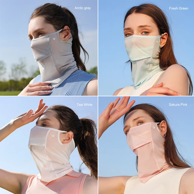 Ice Silk Sports Bandana Breathable Full Face Sun Protection Mask