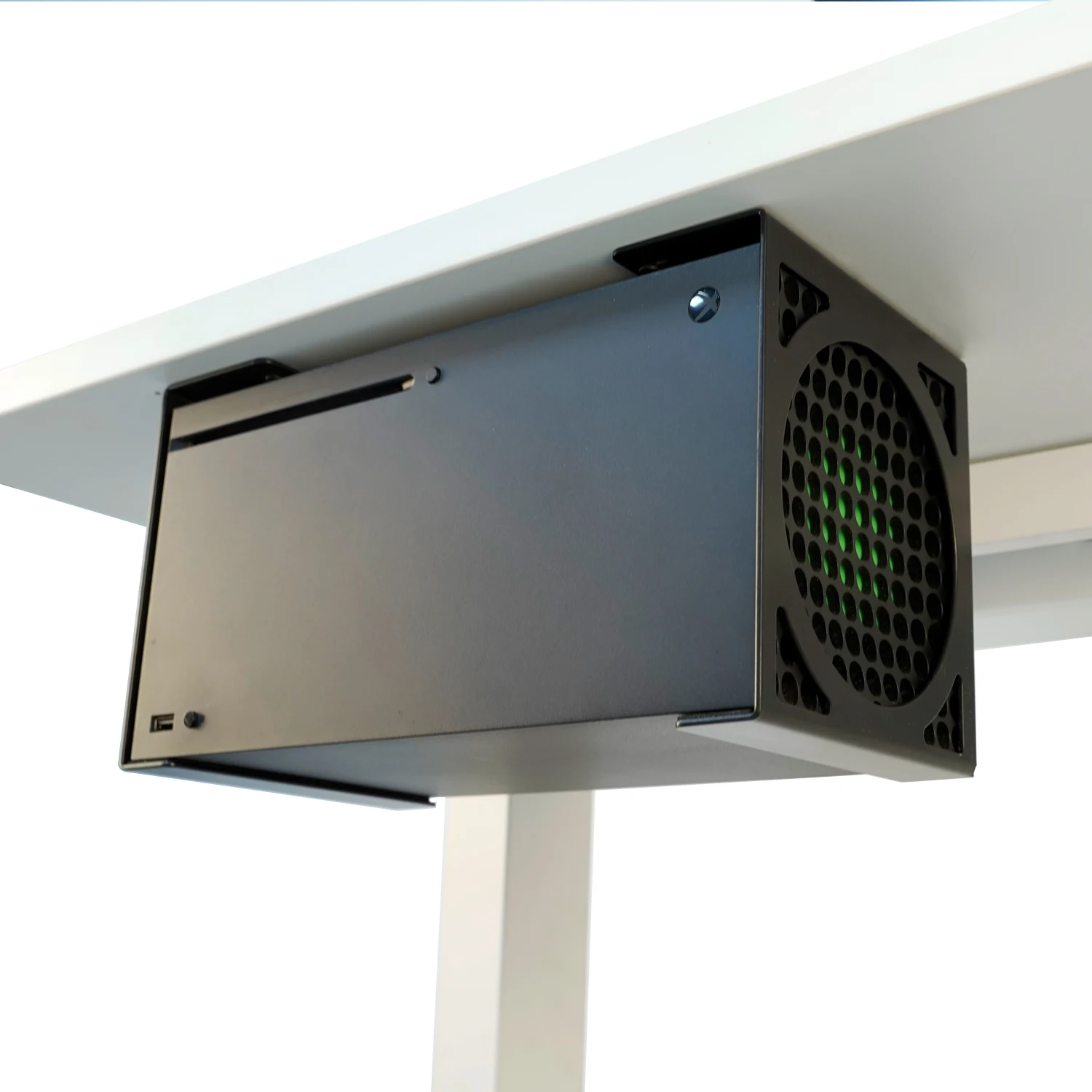 Monzlteck Under Desk Holder for Xbox Series X,Stealth Mount Bracket for XSX,Gaming All metal Console Holder