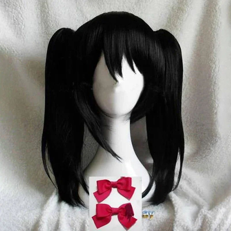 

Anime LoveLive! Love Live Nico Yazawa Niko Short Black Ponytail Heat Resistant Hair Cosplay Costume Wig + Bow Hairpins