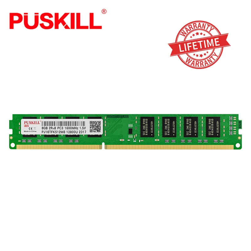 Barrette RAM DDR3 PUSKILL 8Go 1600MHz PC3-12800 SODIMM Pour Ordinateur Portable - Neuf Garantie 1 An