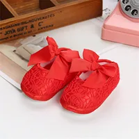 Summer Princess Ribbon Bow Toddler Shoes For Baby Girls Hollow Out Crochet Prewalker Cartoon First Walker Shoes Zapatillas NiñO 6