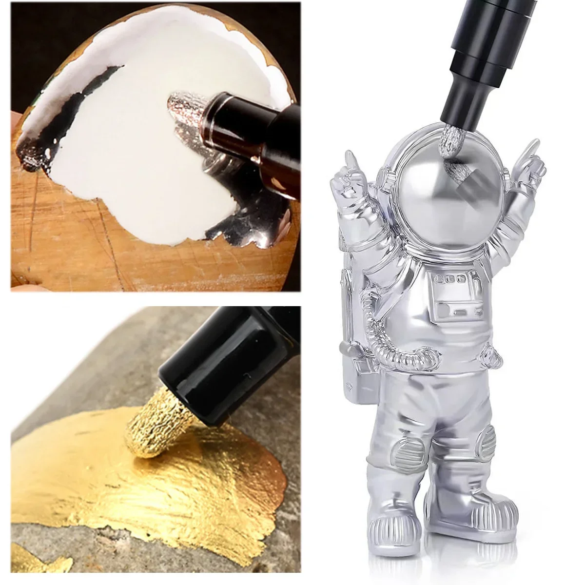 Chrome Mirror Marker Pen 1/3/5 Pcs 2mm DIY Reflective Paint Pens Permanent Gold Silver Copper Marker Model Painting Marking