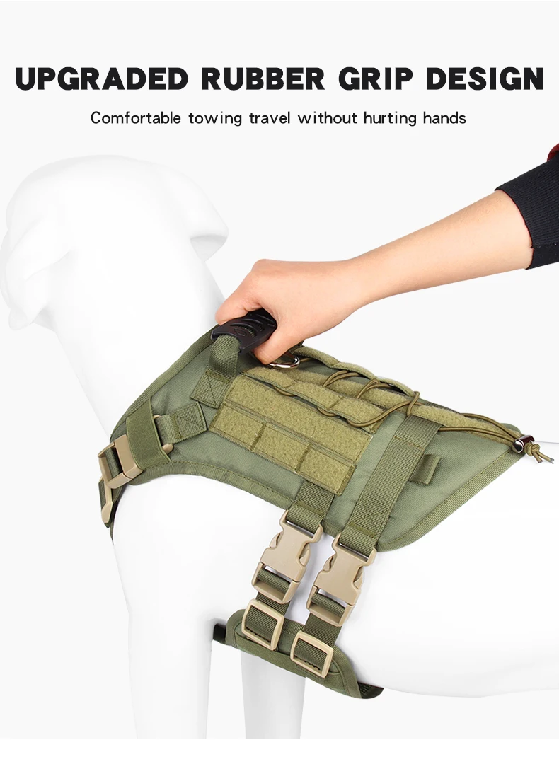 Tactical Dog Harness Military Big Dog Vest German Shepherd Durable Dog Harnesses