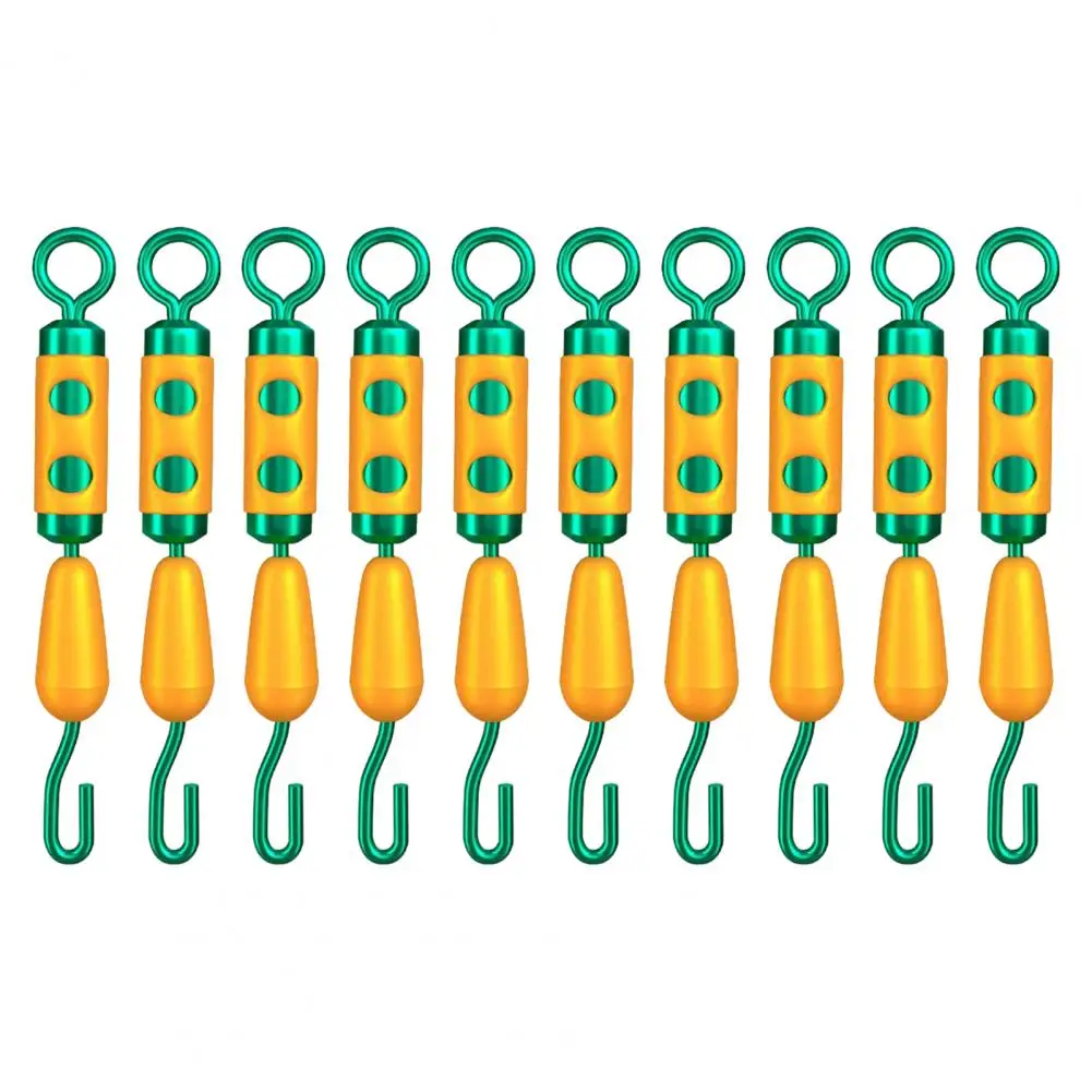 10Pcs Fishing Line Swivel Buffer Sub-clamp Tangle-Free Fishing Line 360-Degree Rotation Buffer Sub-Clamp Fishing Accessories