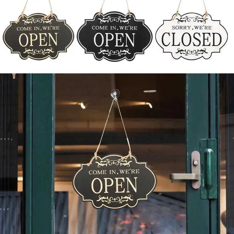 vintage open and closed signs