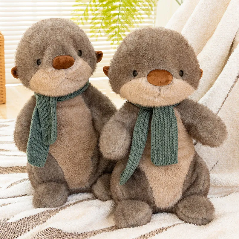 26cm Otter Animal Soft Doll Throw Pillow Funny Simulation Toy for Office And Home Decor Ideal Baby Birthday Or Christmas Gift