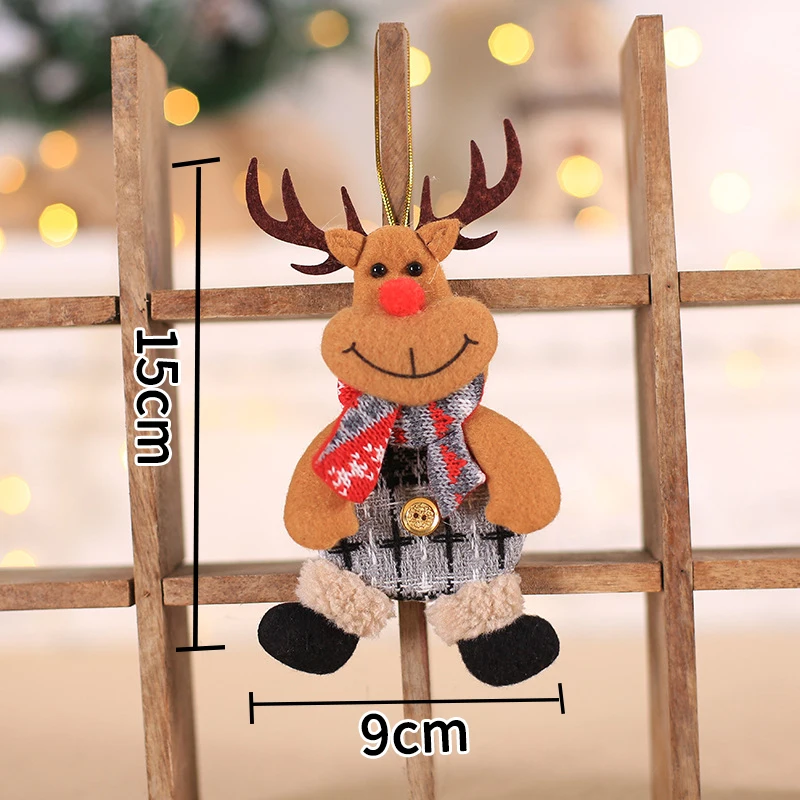 Happy New Year Christmas Ornaments DIY Xmas Gift Santa Claus Snowman Tree Pendant Doll Hang for Home Noel Natal Decorations