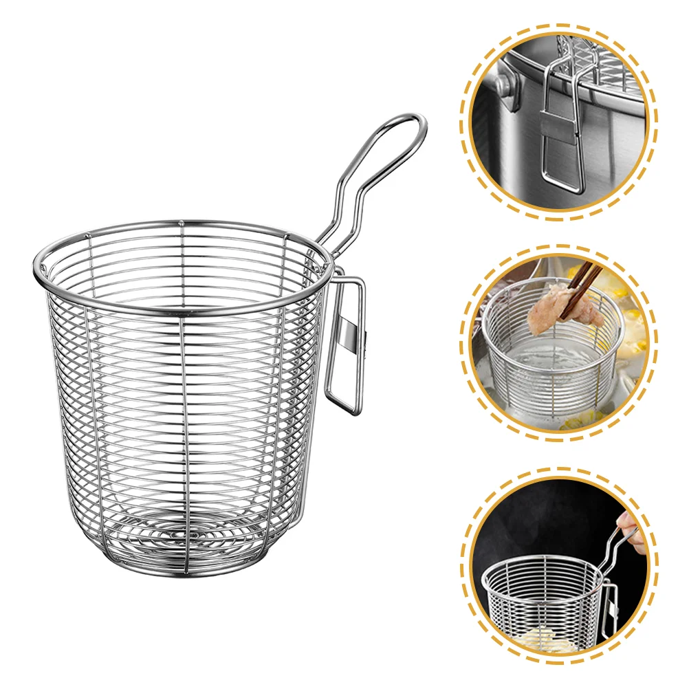 

Stainless Steel Noddle Strainer Hot Pot Colander Heat-resistant Mesh Strainer Kitchen Supply