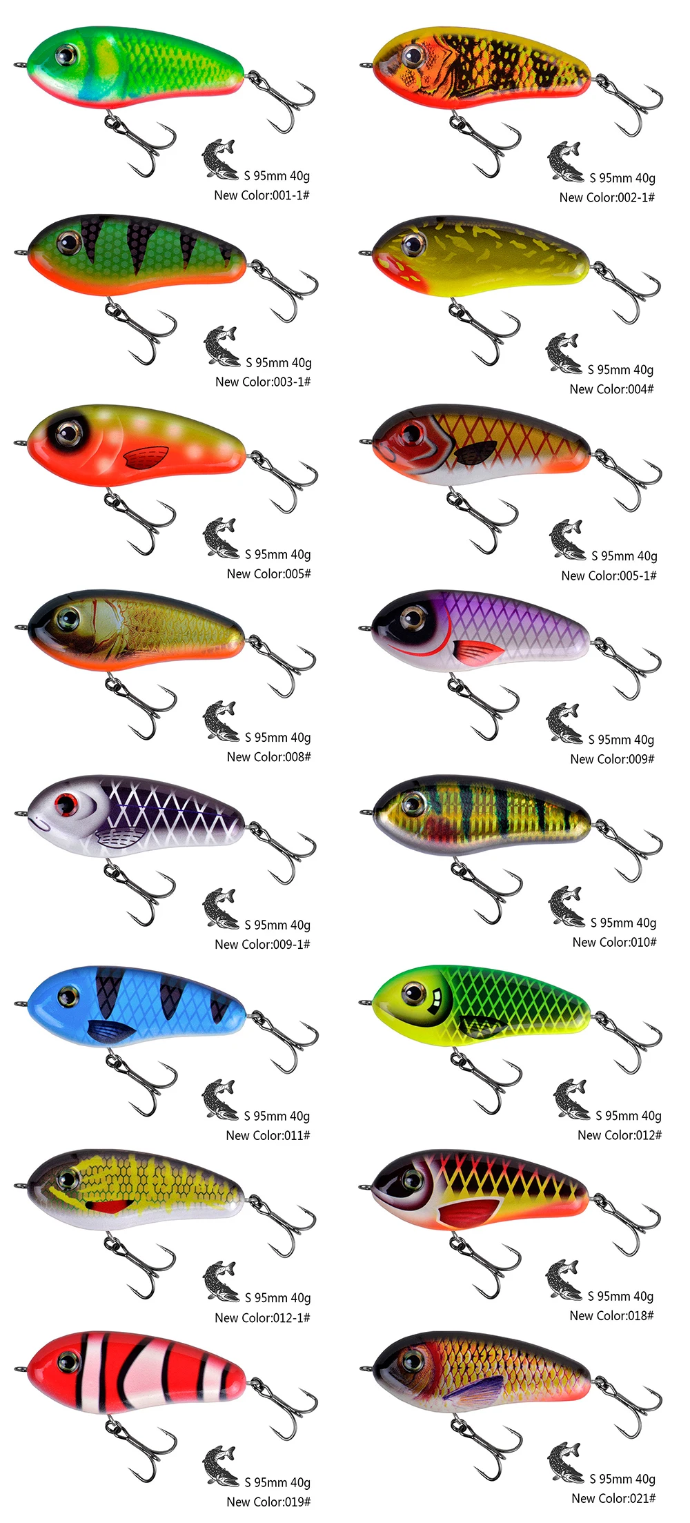 Description Picture 4 of itemSinking Jerk Outdoor Activities Bait Fishing  95mm 40g  Pencil  Luminous  Artificial  Little Darling Middle with Mustad Hook