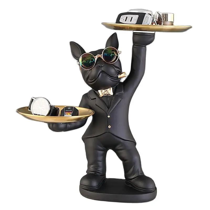 

Home Decor French Bulldog Statue Decorative Sculptures for Home Animal Figurine Decor Gift Dog Craft Ornament Resin Room Decor
