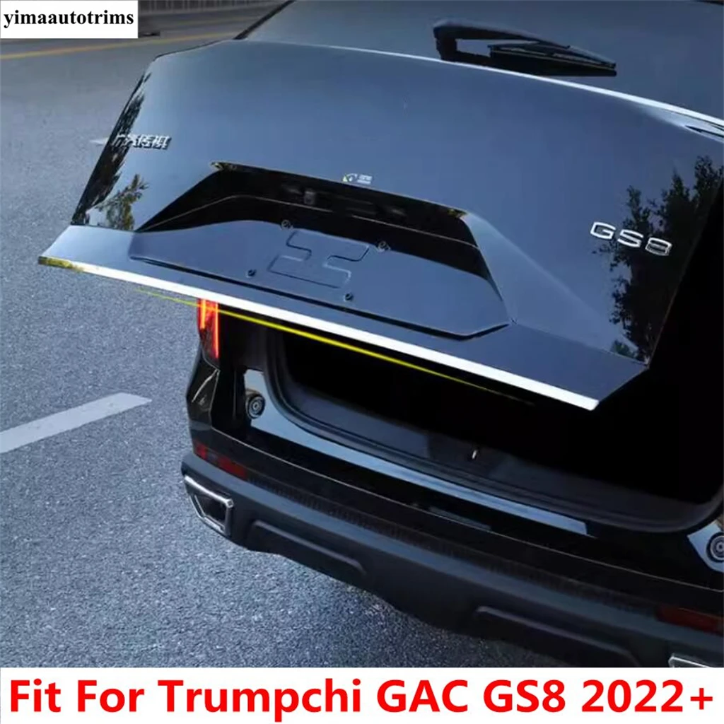 

For Trumpchi GAC GS8 2022 2023 Car Accessories Rear Trunk Lid Cover Tailgate Trim Door Handle Molding Boot Garnish Bezel Cover