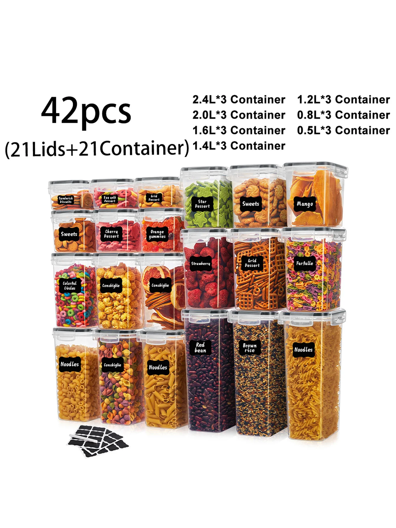 42-Piece Airtight Food Storage Set 1