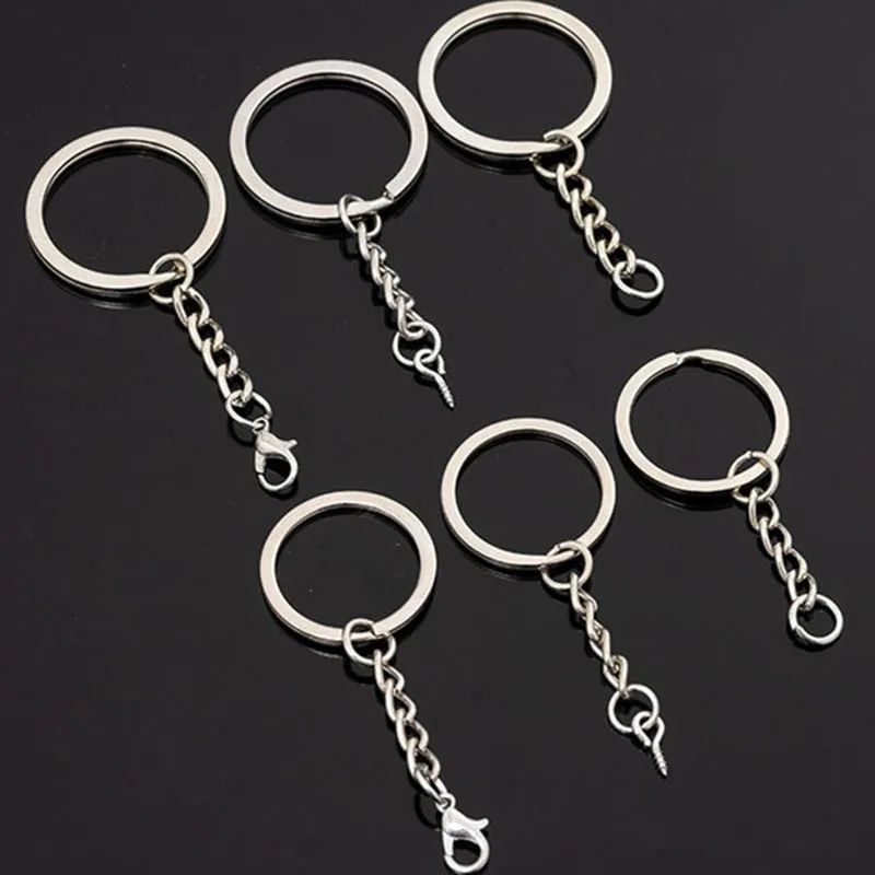 10 PCS 304 Stainless Steel Round Bead Chain Key Ring DIY Accessories Multi  Purpose Wire Circle Key Chain Metal Keychain Keyring - AliExpress