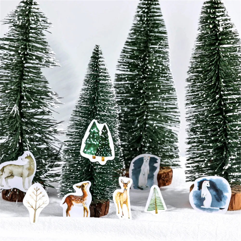 

45pcs Cute Winter Forest Stationery Stickers DIY Journal Diary Christmas Scrapbook Diary Album Decoration School Supplies