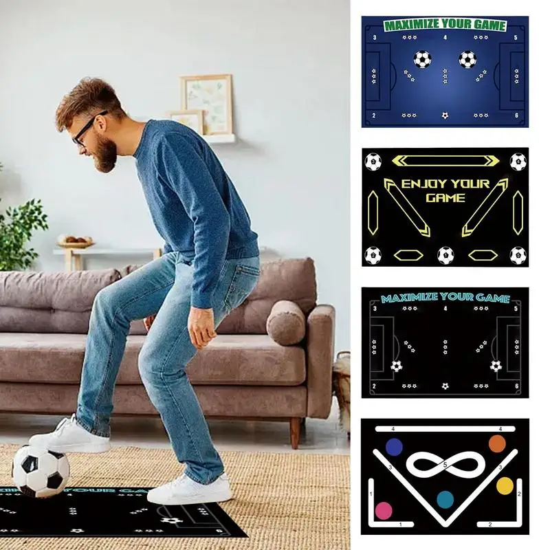 Football Footstep Training Mat Silent Absorption Anti-Skid Soccer Footwork Training Mat Soccer Train For Equipment