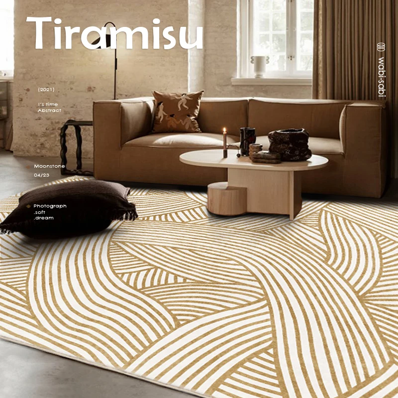 

Japanese Style Retro Dirtresistant and Easycare Living Room Carpet Thickened Soft Bedroom Carpets Simple Largearea Cloakroom Rug