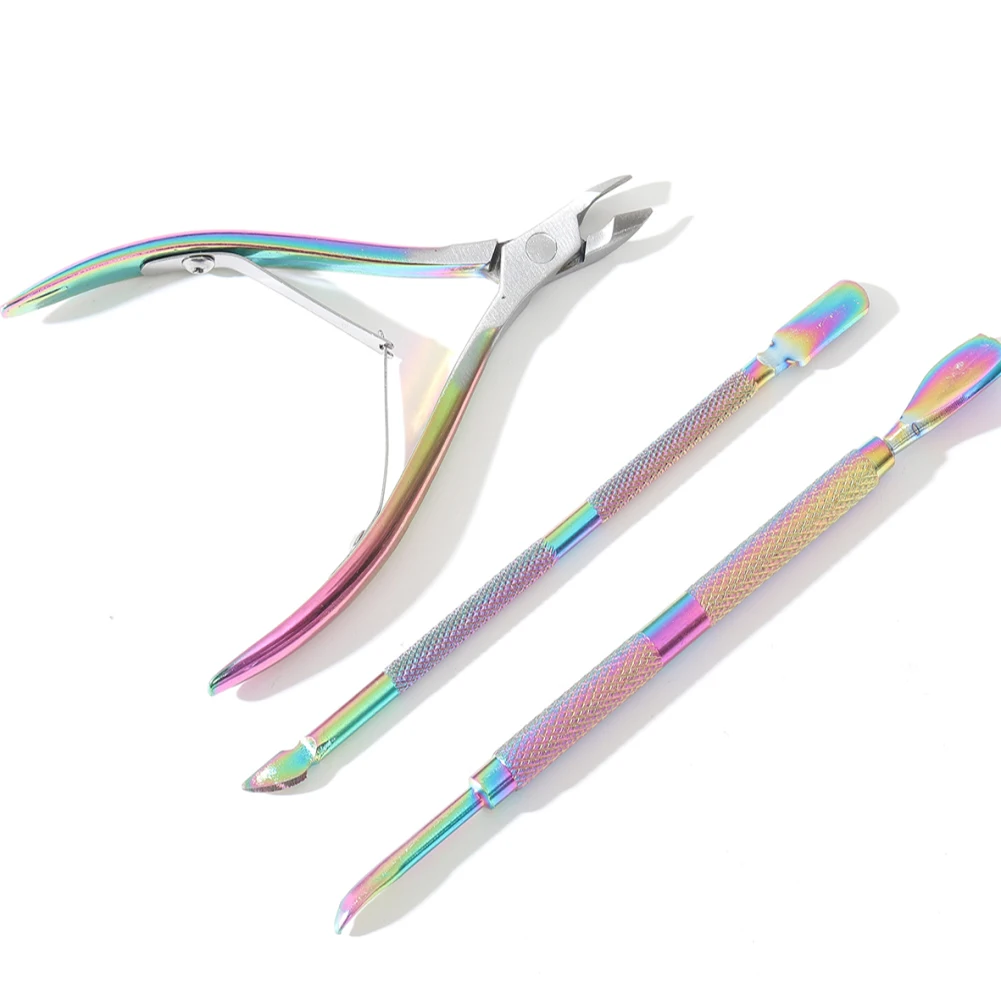 Manicure Pedicure Tools Stainless Steel Nail Art Cutter Scissor Cuticle Clipper Pusher Dead Skin Remover Kit Nail Push manicure pedicure tools