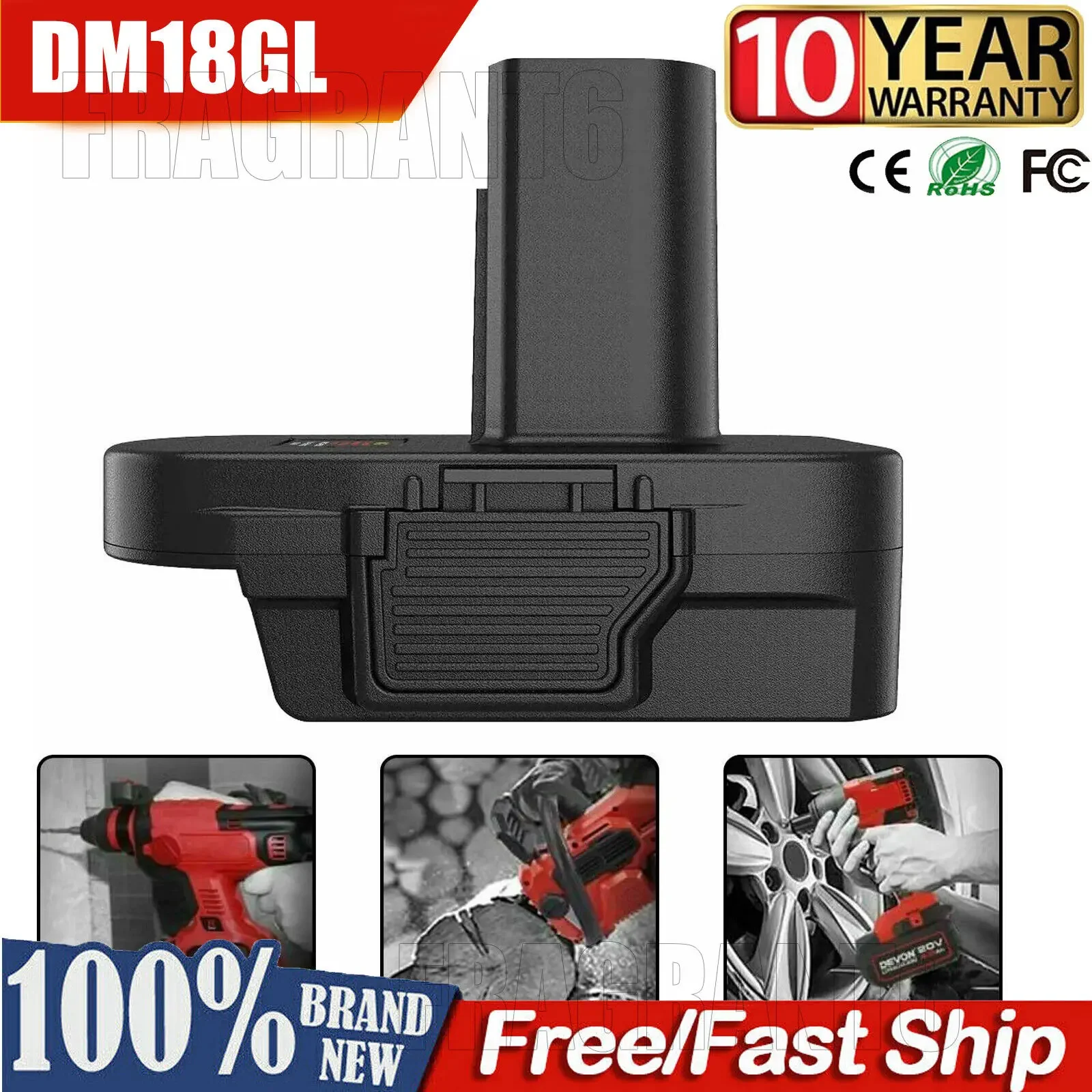 battery adapter for craftsman 20v cordless tools dm18man adaptor for dewalt 20v milwaukee 18v li on battery convert DM18GL Battery Adapter for Milwaukee 18V for DeWalt 20V Lithium Battery Convert to only for Craftsman 19.2 Volt Battery Tools