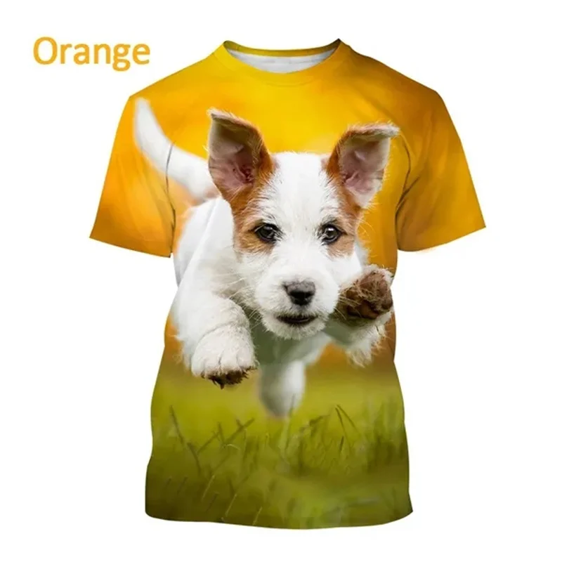 

Cute Welsh Corgi T Shirt for Men 3D Active Jack Russell Terrier Printed Tee Shirts y2k Tops Womens Clothing Kawaii Kids T-shirt