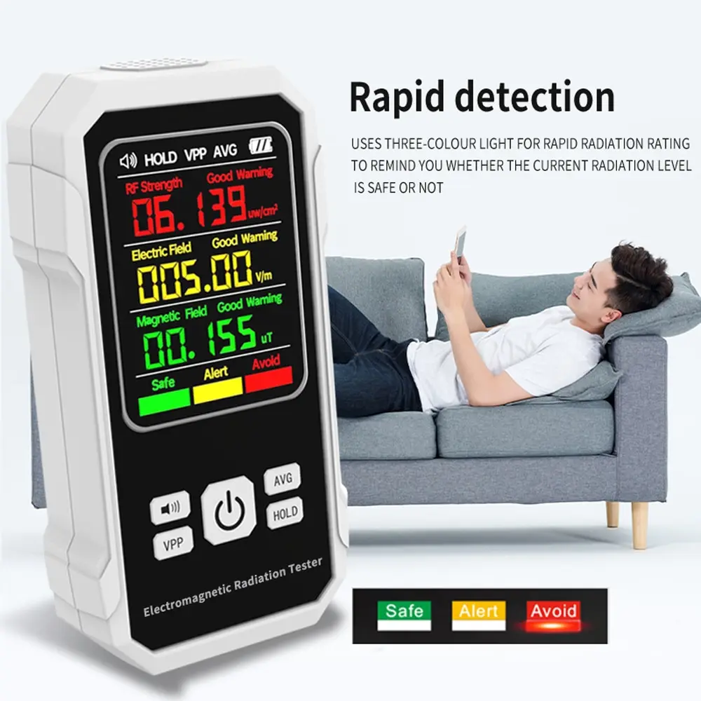 Electromagnetic Radiation Detector Electric Field Intensity Tester Magnetic-field Intensity Test Meter RF Strength Detection
